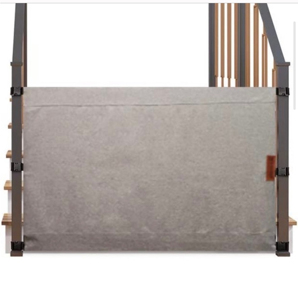 Stair Barrier Beige with Leather Accents Gate Baby